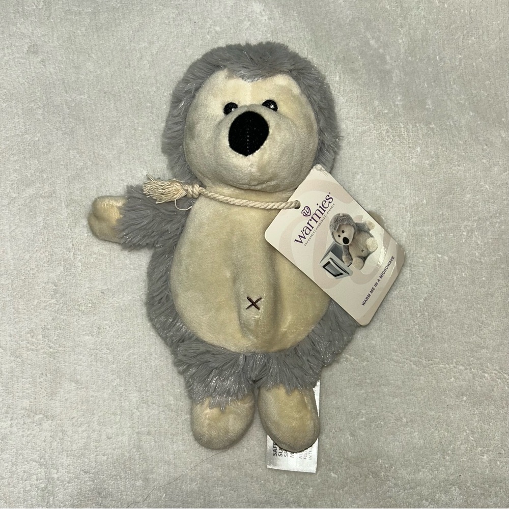 Warmies Gray & Cream Hedgehog Plush Heat Pack by Warmies
